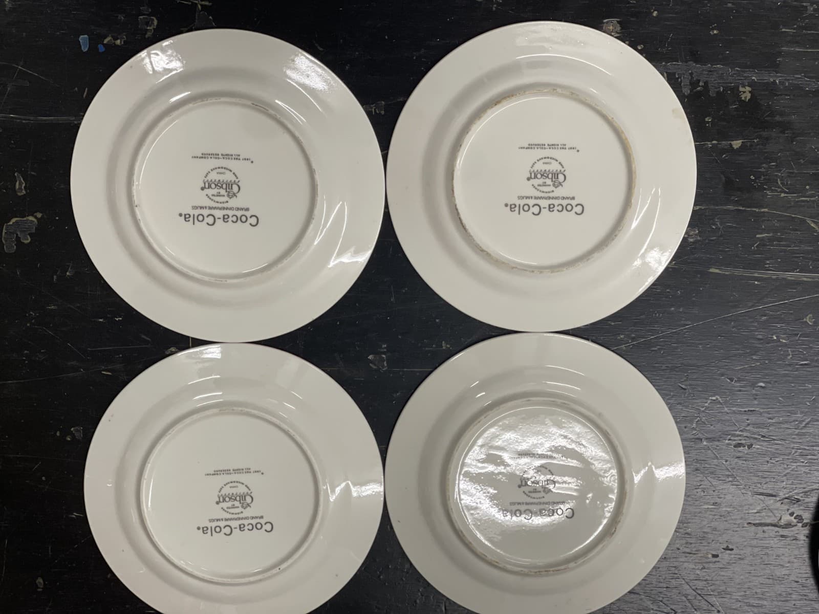 Coca Cola Collectable Plates Set of 4 1997 Gibson 7.5" VINTAGE - Thumbnail 4