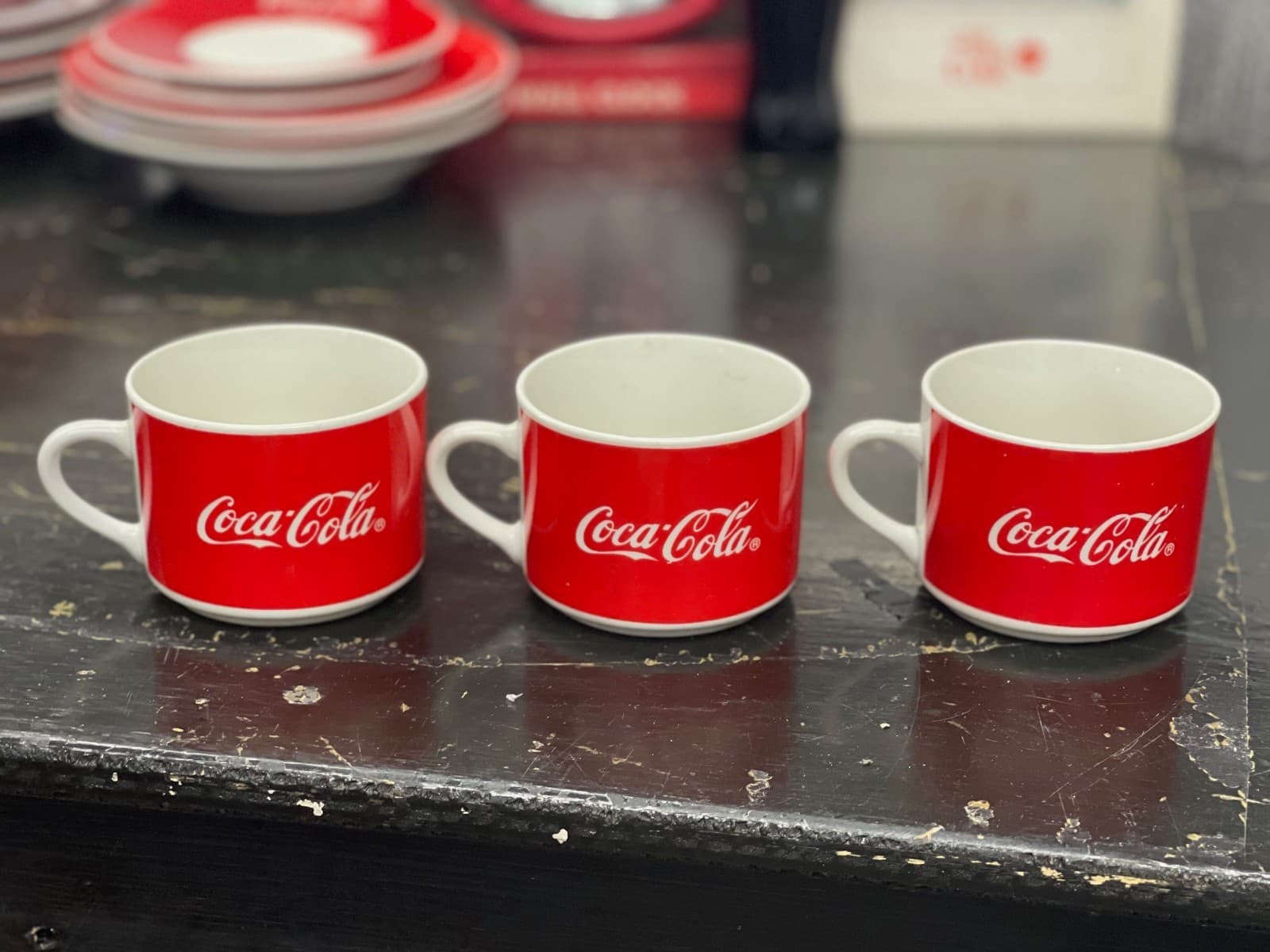 Vintage 1997 Coca Cola Mugs by Gibson set of 3 - Thumbnail 3