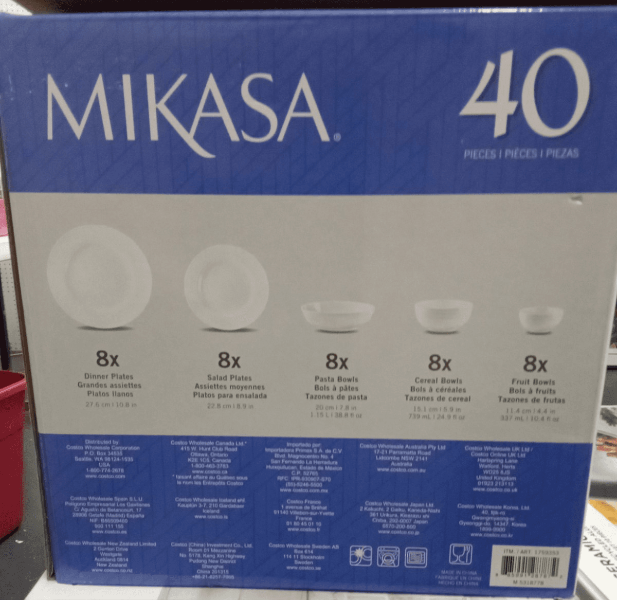 Mikasa Ciara 40-piece Bone China Dinnerware Set in White - Thumbnail 2