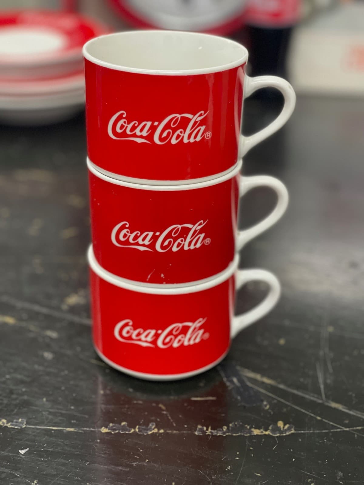 Vintage 1997 Coca Cola Mugs by Gibson set of 3 - Thumbnail 4