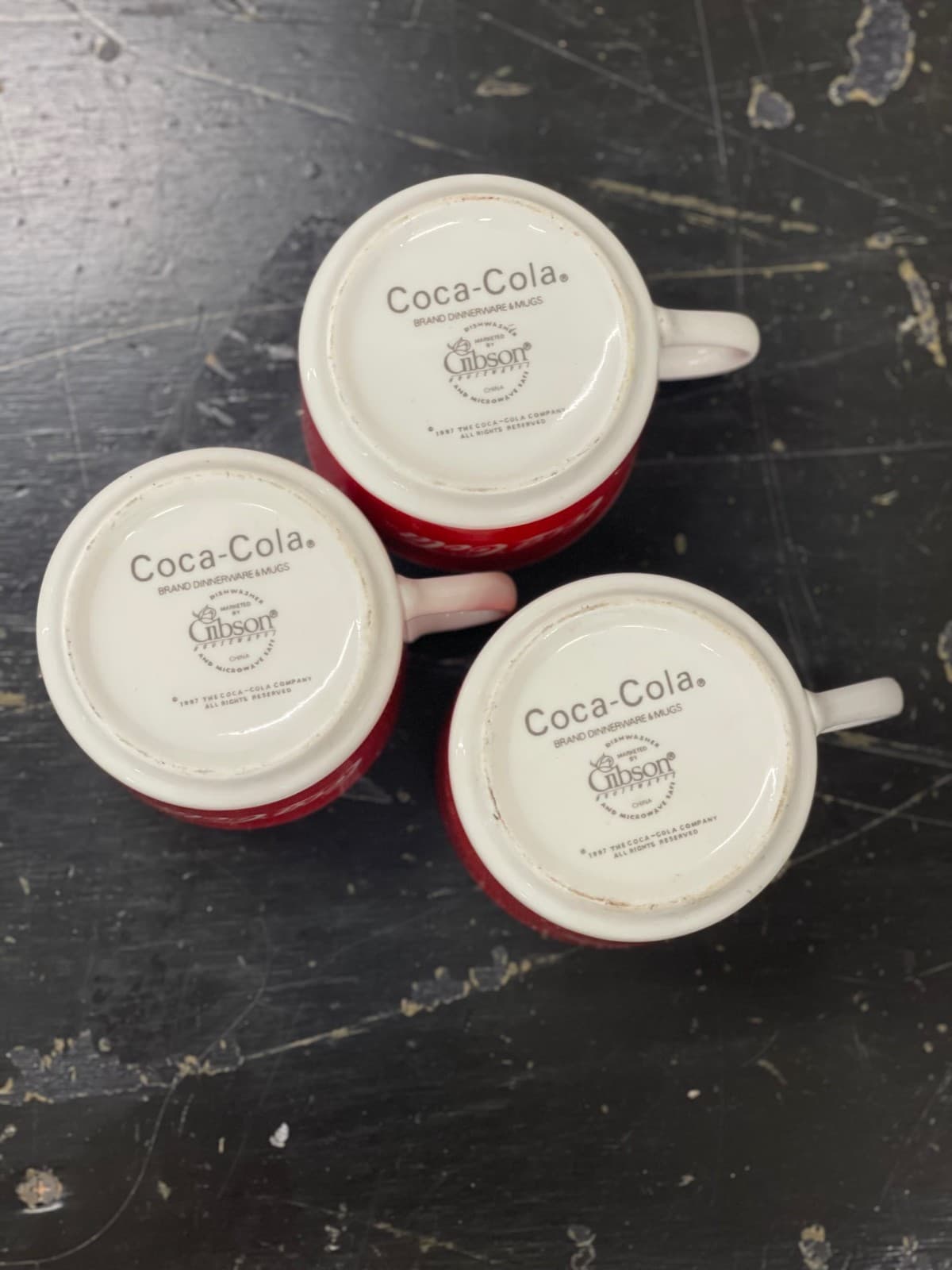Vintage 1997 Coca Cola Mugs by Gibson set of 3 - Thumbnail 2