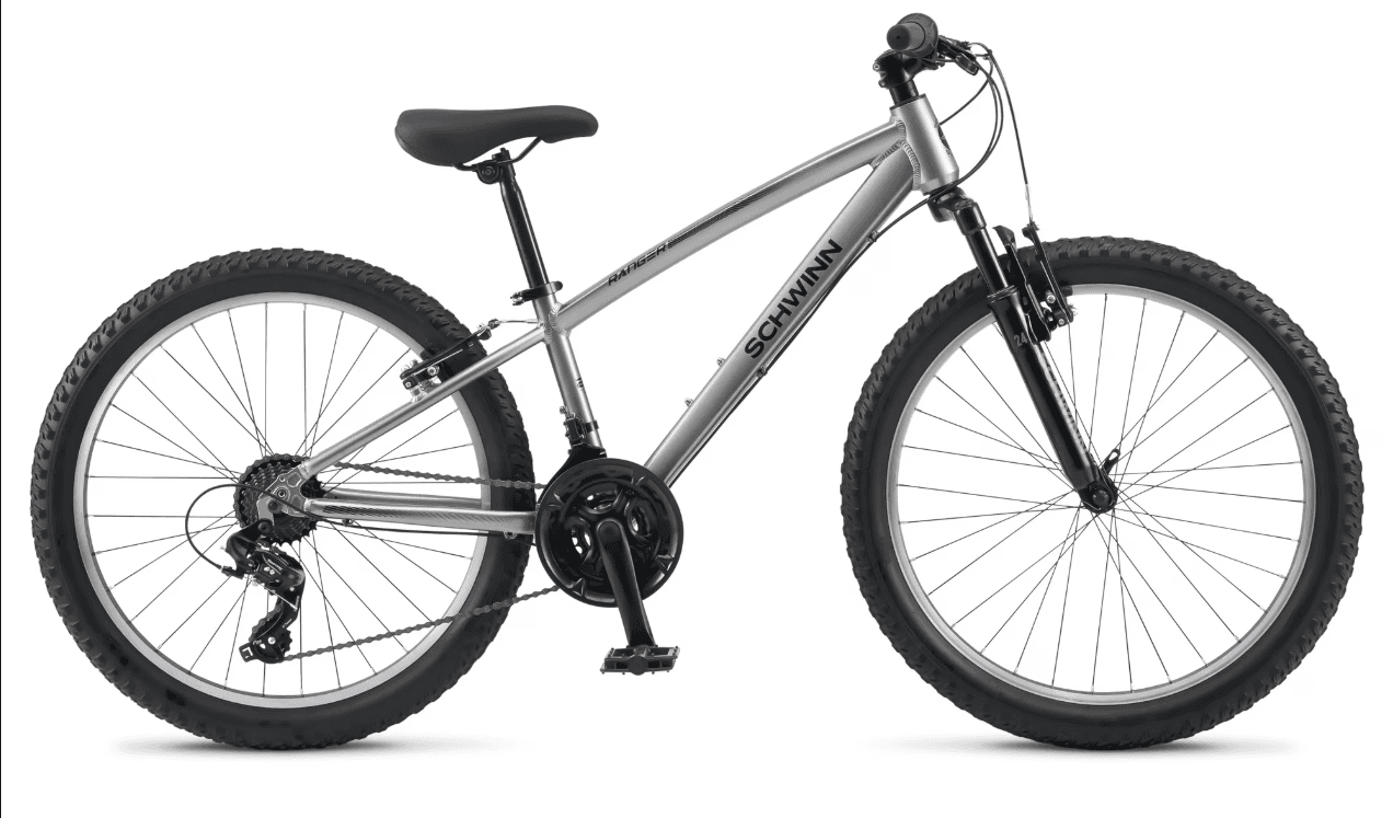 Schwinn Ranger Mountain Bike, 24 Inch Wheel, 21 Speeds, Silver New in Box - Thumbnail 2