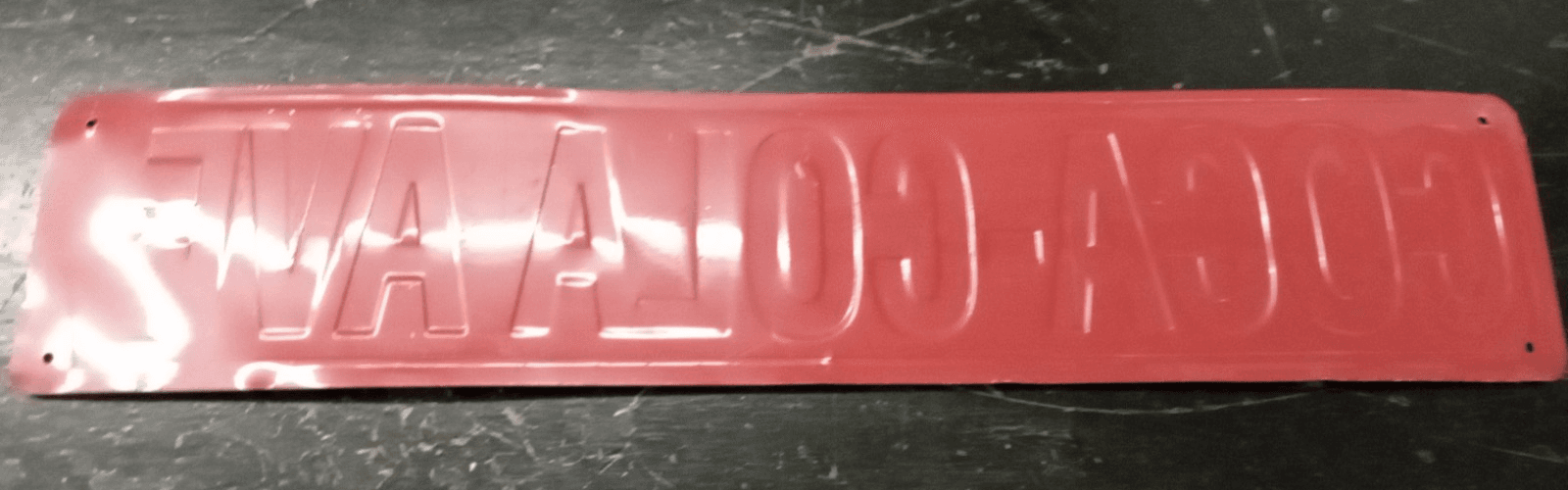 Vintage Style Coca-Cola Avenue Metal Sign. Great Condition. - Thumbnail 3