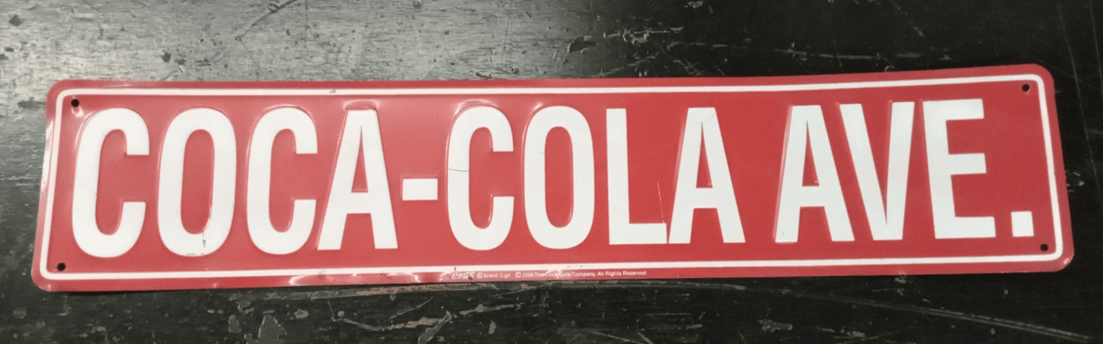 Vintage Style Coca-Cola Avenue Metal Sign. Great Condition. - Thumbnail 2