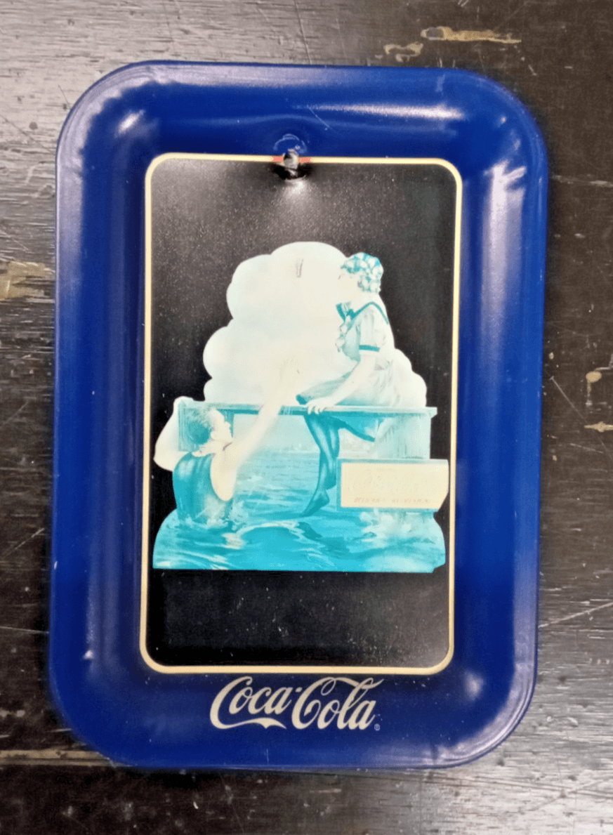 Set Of 3 Vintage 1980s Coca-Cola Advertising Metal Trays - Thumbnail 4