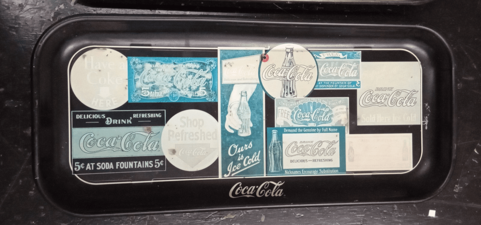 Coca Cola Metal Trays 1916 Printed in USA 1972 & 1995 Vintage Set Of 2 - Thumbnail 6