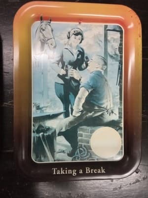 Coca-Cola "Taking a Break" Drink Coca-Cola Tray 13-3/4" x 17-1/2" - Thumbnail 2