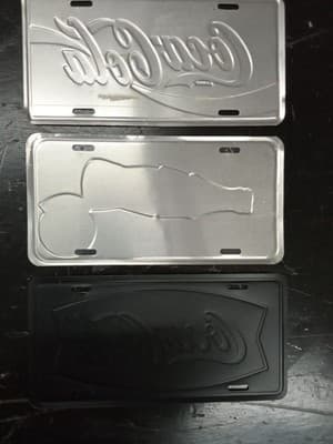 Set Of 3 Coca Cola Metal Car Tag License Plates / Coca-Cola Merchandise - Thumbnail 5