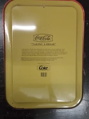 Coca-Cola "Taking a Break" Drink Coca-Cola Tray 13-3/4" x 17-1/2" - Thumbnail 3