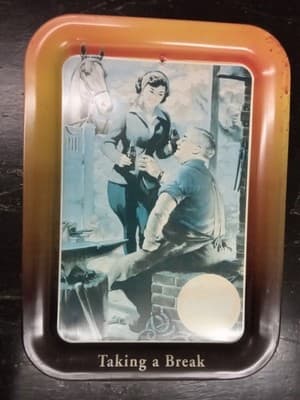 Coca-Cola "Taking a Break" Drink Coca-Cola Tray 13-3/4" x 17-1/2" - Thumbnail 4
