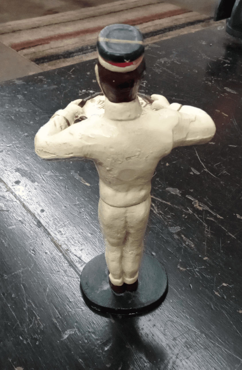Coca Cola Waiter Bellhop Tip Tray Cast Iron Boy Figurine - Thumbnail 3