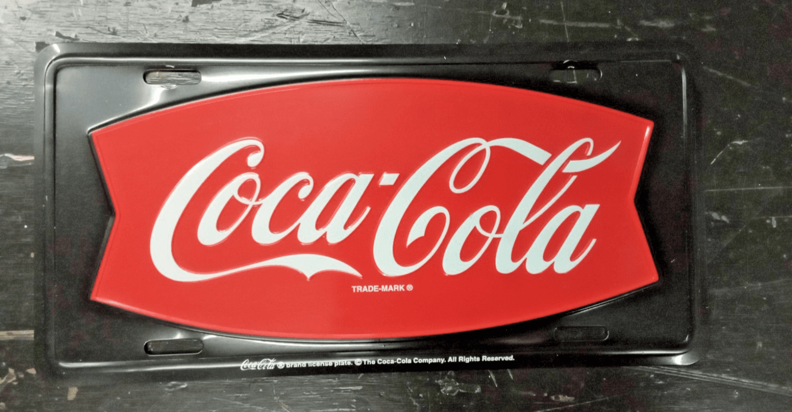 Set Of 3 Coca Cola Metal Car Tag License Plates / Coca-Cola Merchandise - Thumbnail 2