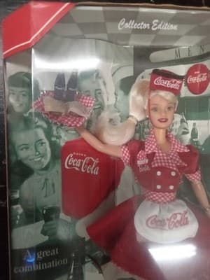 Mattel Coca-Cola Barbie Collector Edition Fashion Doll NRFB - Thumbnail 3
