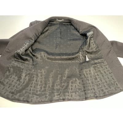 Gucci Women's Gray Pinstripe Wool Suit Blazer Pants Set Y2K mid rise 2000s vtg S - Thumbnail 12