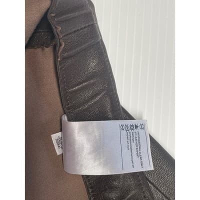 Vince Women's Brown Leather Leggings Pants Elastic Waist Slim Fit Size S Luxury - Thumbnail 5