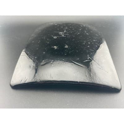 Kurt McVay 1986 Studio Art Glass Tray Iridescent Fused Glass, Modern Geometric - Thumbnail 7