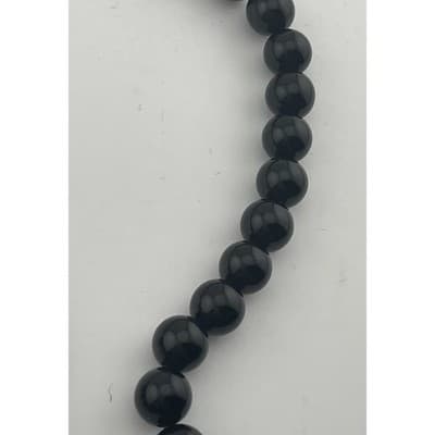 Vintage modernist sterling and onyx bead necklace w/ pearl accent artisan 80s - Thumbnail 13