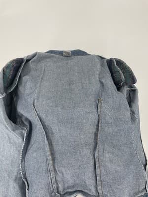 Vintage 80’s Denim Jacket Bling Rhinestones Studs Women Double Breasted Sz S M - Thumbnail 14