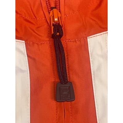 VTG Chaps Ralph Lauren Orange Windbreaker W/Hood Jacket Anorak Mens M Reflective - Thumbnail 4