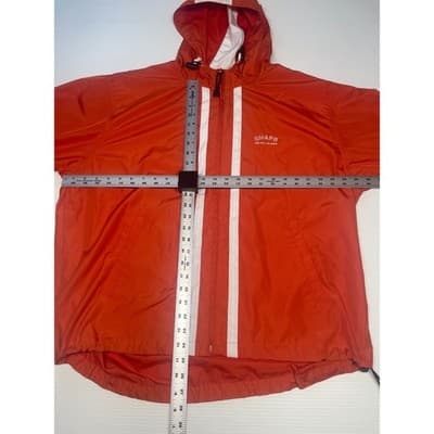 VTG Chaps Ralph Lauren Orange Windbreaker W/Hood Jacket Anorak Mens M Reflective - Thumbnail 7