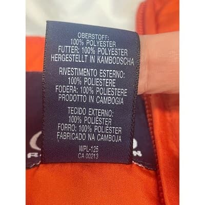 VTG Chaps Ralph Lauren Orange Windbreaker W/Hood Jacket Anorak Mens M Reflective - Thumbnail 11