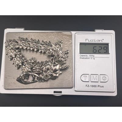 Vintage Brutalist Dragon Bracelet Silver Tone Heavy Textured Toggle Statement - Thumbnail 9