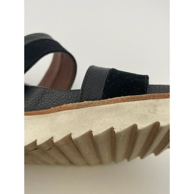 Homers Artisan Black Leather Flatform Sandals sz. 37.5 (7-7.5) Made in Spain - Thumbnail 9
