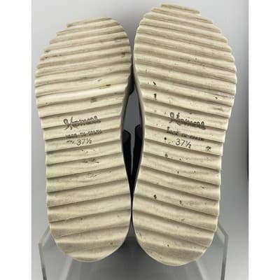 Homers Artisan Black Leather Flatform Sandals sz. 37.5 (7-7.5) Made in Spain - Thumbnail 10