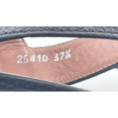 Homers Artisan Black Leather Flatform Sandals sz. 37.5 (7-7.5) Made in Spain - Thumbnail 16