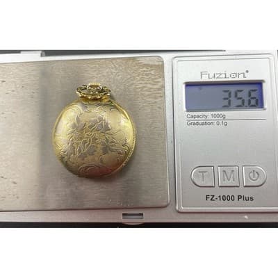 Antique Sheffield Pocket Watch Gold Filled Hunter Case Roman Dial NOT RUNNING - Thumbnail 11