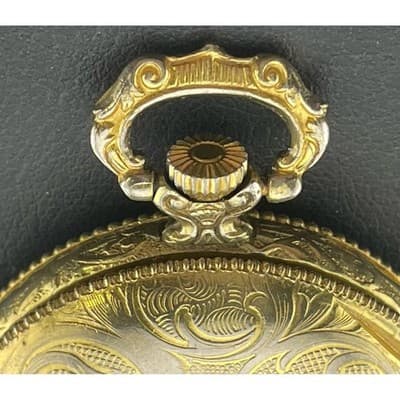 Antique Sheffield Pocket Watch Gold Filled Hunter Case Roman Dial NOT RUNNING - Thumbnail 3