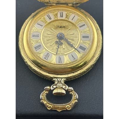 Antique Sheffield Pocket Watch Gold Filled Hunter Case Roman Dial NOT RUNNING - Thumbnail 5