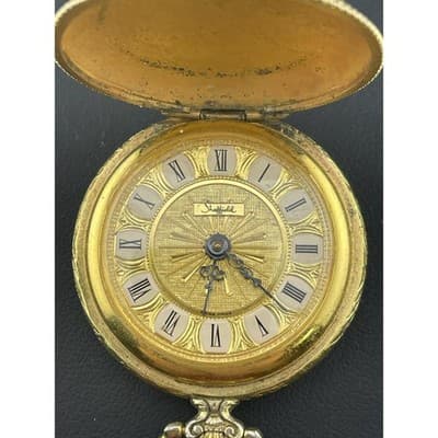Antique Sheffield Pocket Watch Gold Filled Hunter Case Roman Dial NOT RUNNING - Thumbnail 6