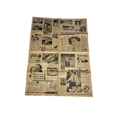 1939 Sunday News Map British Empire Europe Changing WWII Vintage Insert Ephemera - Thumbnail 2