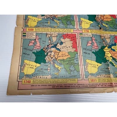 1939 Sunday News Map British Empire Europe Changing WWII Vintage Insert Ephemera - Thumbnail 6
