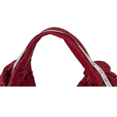 Elie Tahari Red Leather Hobo Bag Slouchy Ruched Soft Shoulder Purse Handbag - Thumbnail 12