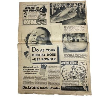 1939 Sunday News Map British Empire Europe Changing WWII Vintage Insert Ephemera - Thumbnail 10