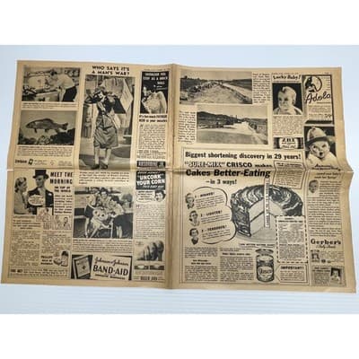 1939 Sunday News Map British Empire Europe Changing WWII Vintage Insert Ephemera - Thumbnail 15