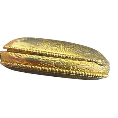 Antique Sheffield Pocket Watch Gold Filled Hunter Case Roman Dial NOT RUNNING - Thumbnail 9