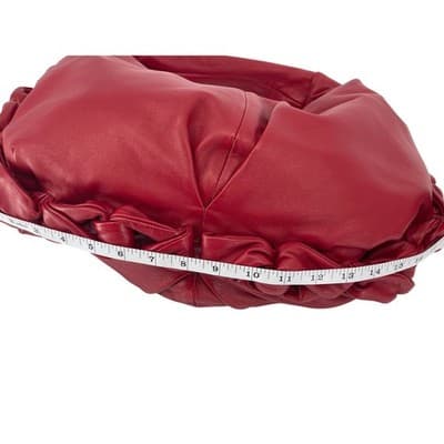 Elie Tahari Red Leather Hobo Bag Slouchy Ruched Soft Shoulder Purse Handbag - Thumbnail 15