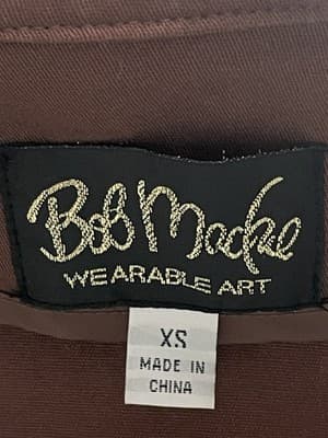 Bob Mackie Wearable Art Women’s Jacket Brown Zip Up Rhinestones Bling Size XS - Thumbnail 5