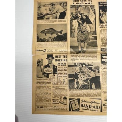 1939 Sunday News Map British Empire Europe Changing WWII Vintage Insert Ephemera - Thumbnail 18
