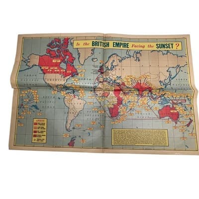 1939 Sunday News Map British Empire Europe Changing WWII Vintage Insert Ephemera - Thumbnail 12