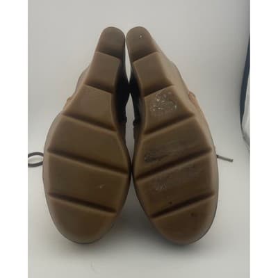 Michael Kors Suede Faux Shearling Wedge Ankle Boots, Size 6, lace-up Women's Tan - Thumbnail 5