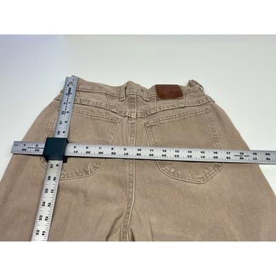 Vintage Lee Riveted High Rise Mom Jeans Sand Beige Stone 26 Distressed Workwear - Thumbnail 12