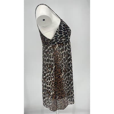 Vintage 60s Vanity Fair Leopard Lingerie Set Deadstock Slip & Sheer Overlay S - Thumbnail 5