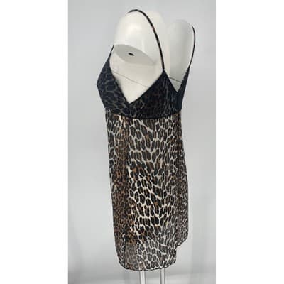 Vintage 60s Vanity Fair Leopard Lingerie Set Deadstock Slip & Sheer Overlay S - Thumbnail 19
