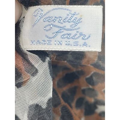 Vintage 60s Vanity Fair Leopard Lingerie Set Deadstock Slip & Sheer Overlay S - Thumbnail 17