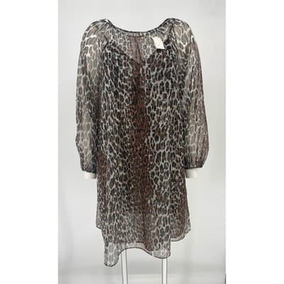 Vintage 60s Vanity Fair Leopard Lingerie Set Deadstock Slip & Sheer Overlay S - Thumbnail 8