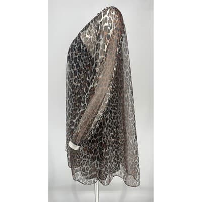 Vintage 60s Vanity Fair Leopard Lingerie Set Deadstock Slip & Sheer Overlay S - Thumbnail 9